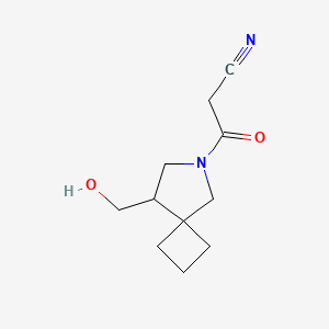 molecular formula C11H16N2O2 B1478991 3-(8-(Hydroxymethyl)-6-azaspiro[3.4]octan-6-yl)-3-oxopropanenitrile CAS No. 2092515-95-0