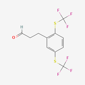 (2,5-Bis(trifluoromethylthio)phenyl)propanal