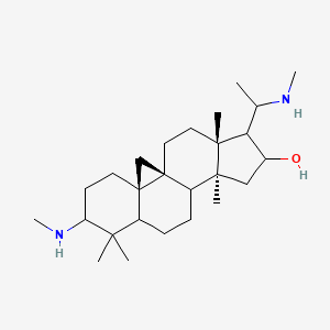 (1S,3R,12S,16R)-7,7,12,16-tetramethyl-6-(methylamino)-15-[1-(methylamino)ethyl]pentacyclo[9.7.0.01,3.03,8.012,16]octadecan-14-ol