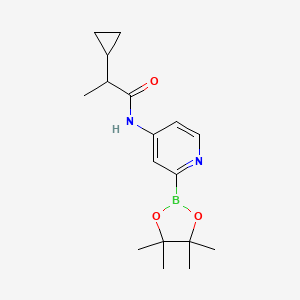 2-cyclopropyl-N-[2-(4,4,5,5-tetramethyl-1,3,2-dioxaborolan-2-yl)pyridin-4-yl]propanamide