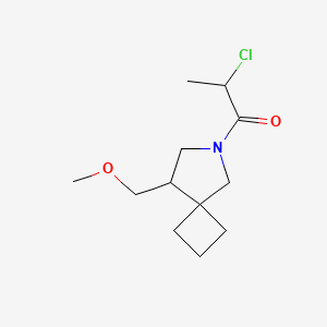 molecular formula C12H20ClNO2 B1478996 2-Chloro-1-(8-(methoxymethyl)-6-azaspiro[3.4]octan-6-yl)propan-1-one CAS No. 2098071-56-6