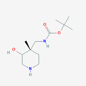 tert-Butyl N-{[cis-3-hydroxy-4-methylpiperidin-4-yl]methyl}carbamate