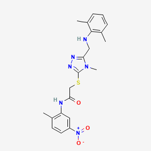 2-((5-(((2,6-Dimethylphenyl)amino)methyl)-4-methyl-4H-1,2,4-triazol-3-yl)thio)-N-(2-methyl-5-nitrophenyl)acetamide