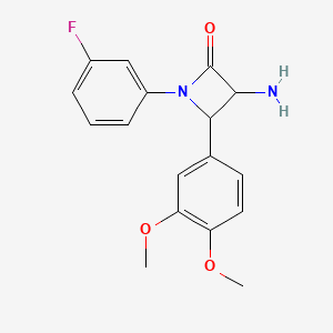 3-Amino-4-(3,4-dimethoxyphenyl)-1-(3-fluorophenyl)azetidin-2-one