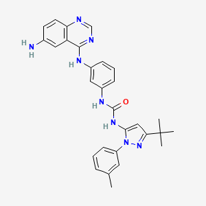 1-{3-[(6-aminoquinazolin-4-yl)amino]phenyl}-3-[3-tert-butyl-1-(3-methylphenyl)-1H-pyrazol-5-yl]urea