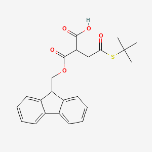 4-tert-butylsulfanyl-2-(9H-fluoren-9-ylmethoxycarbonyl)-4-oxobutanoic acid