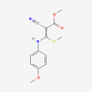 Methyl 2-cyano-3-(4-methoxyanilino)-3-methylsulfanylprop-2-enoate