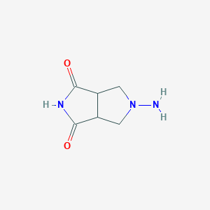 molecular formula C6H9N3O2 B1479015 5-aminotetrahydropyrrolo[3,4-c]pyrrole-1,3(2H,3aH)-dione CAS No. 2097985-78-7