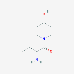 molecular formula C9H18N2O2 B14790171 2-Amino-1-(4-hydroxypiperidin-1-yl)butan-1-one 