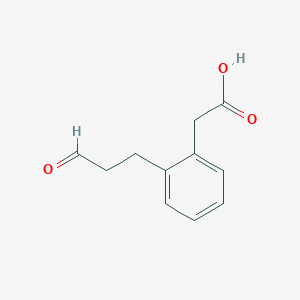 molecular formula C11H12O3 B14790172 (2-(Carboxymethyl)phenyl)propanal 