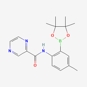 N-[4-methyl-2-(4,4,5,5-tetramethyl-1,3,2-dioxaborolan-2-yl)phenyl]pyrazine-2-carboxamide