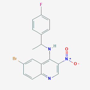 6-bromo-N-[1-(4-fluorophenyl)ethyl]-3-nitroquinolin-4-amine