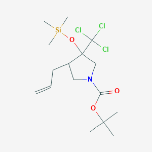 tert-Butyl 4-allyl-3-(trichloromethyl)-3-((trimethylsilyl)oxy)pyrrolidine-1-carboxylate