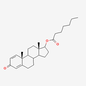 molecular formula C26H38O3 B14790246 [(10R,13S)-10,13-dimethyl-3-oxo-6,7,8,9,11,12,14,15,16,17-decahydrocyclopenta[a]phenanthren-17-yl] heptanoate 