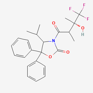 5,5-diphenyl-4-propan-2-yl-3-[(3S)-4,4,4-trifluoro-3-hydroxy-2,3-dimethylbutanoyl]-1,3-oxazolidin-2-one