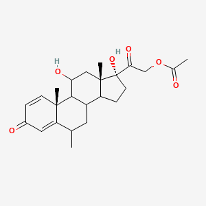 [2-[(10R,13S,17R)-11,17-dihydroxy-6,10,13-trimethyl-3-oxo-7,8,9,11,12,14,15,16-octahydro-6H-cyclopenta[a]phenanthren-17-yl]-2-oxoethyl] acetate