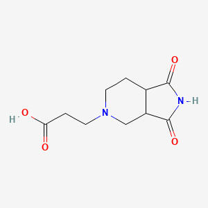 molecular formula C10H14N2O4 B1479041 3-(1,3-dioxooctahydro-5H-pyrrolo[3,4-c]pyridin-5-yl)propanoic acid CAS No. 2098104-23-3