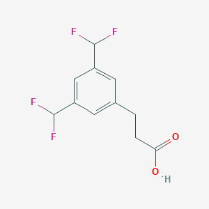 molecular formula C11H10F4O2 B14790416 (3,5-Bis(difluoromethyl)phenyl)propanoic acid 