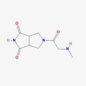 molecular formula C9H13N3O3 B1479043 5-(methylglycyl)tetrahydropyrrolo[3,4-c]pyrrole-1,3(2H,3aH)-dione CAS No. 1851555-15-1