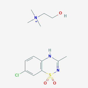 7-chloro-3-methyl-4H-1lambda6,2,4-benzothiadiazine 1,1-dioxide;2-hydroxyethyl(trimethyl)azanium