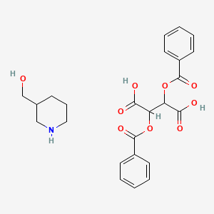 2,3-Dibenzoyloxybutanedioic acid;piperidin-3-ylmethanol