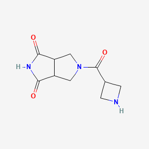 molecular formula C10H13N3O3 B1479046 5-(azetidine-3-carbonyl)tetrahydropyrrolo[3,4-c]pyrrole-1,3(2H,3aH)-dione CAS No. 1861601-21-9