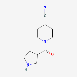 1-(Pyrrolidine-3-carbonyl)piperidine-4-carbonitrile