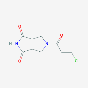 molecular formula C9H11ClN2O3 B1479054 5-(3-chloropropanoyl)tetrahydropyrrolo[3,4-c]pyrrole-1,3(2H,3aH)-dione CAS No. 1855079-42-3