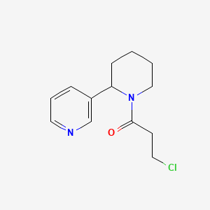 molecular formula C13H17ClN2O B1479055 3-Chloro-1-(2-(pyridin-3-yl)piperidin-1-yl)propan-1-one CAS No. 2098104-72-2