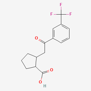 2-[2-Oxo-2-[3-(trifluoromethyl)phenyl]ethyl]cyclopentane-1-carboxylic acid