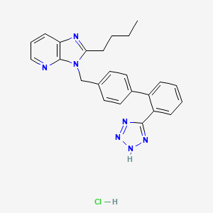 molecular formula C24H24ClN7 B14790559 3H-Imidazo[4,5-b]pyridine, 2-butyl-3-[[2'-(1H-tetrazol-5-yl)[1,1'-biphenyl]-4-yl]methyl]-, hydrochloride 