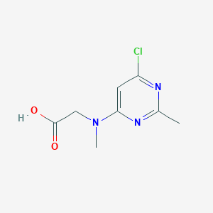 molecular formula C8H10ClN3O2 B1479062 N-(6-chloro-2-methylpyrimidin-4-yl)-N-methylglycine CAS No. 1878446-47-9