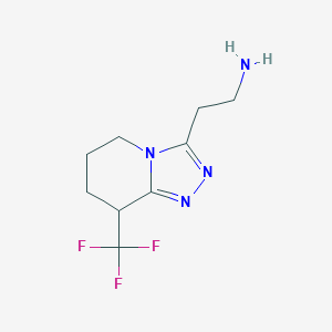 molecular formula C9H13F3N4 B1479063 2-(8-(Trifluoromethyl)-5,6,7,8-tetrahydro-[1,2,4]triazolo[4,3-a]pyridin-3-yl)ethan-1-amine CAS No. 2090878-28-5