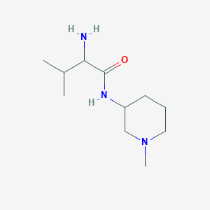 molecular formula C11H23N3O B14790642 2-Amino-3-methyl-N-((S)-1-methylpiperidin-3-yl)butanamide 