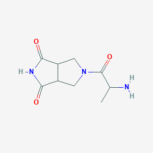molecular formula C9H13N3O3 B1479065 5-丙氨酰四氢吡咯并[3,4-c]吡咯-1,3(2H,3aH)-二酮 CAS No. 1849674-47-0
