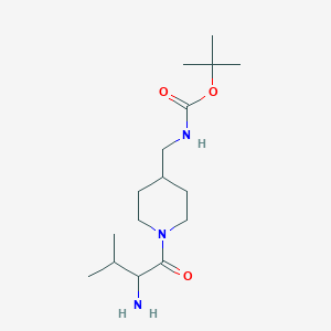 molecular formula C16H31N3O3 B14790653 (S)-tert-Butyl ((1-(2-amino-3-methylbutanoyl)piperidin-4-yl)methyl)carbamate 