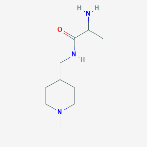 molecular formula C10H21N3O B14790669 2-amino-N-[(1-methylpiperidin-4-yl)methyl]propanamide 