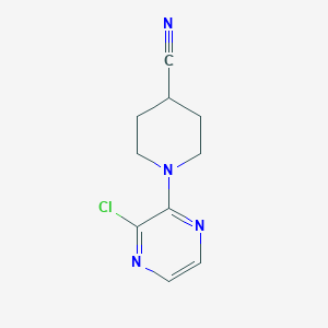 molecular formula C10H11ClN4 B1479070 1-(3-Chloropyrazin-2-yl)piperidine-4-carbonitrile CAS No. 2097957-66-7