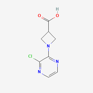 molecular formula C8H8ClN3O2 B1479077 1-(3-Chloropyrazin-2-yl)azetidine-3-carboxylic acid CAS No. 2090254-14-9