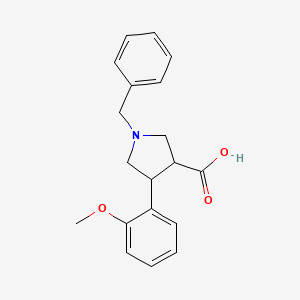 molecular formula C19H21NO3 B14790788 1-Benzyl-4-(2-methoxyphenyl)pyrrolidine-3-carboxylic acid 