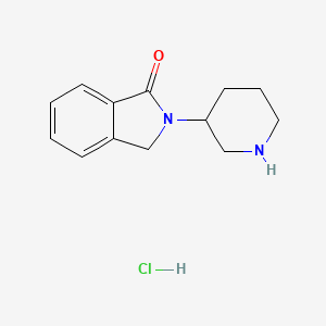 molecular formula C13H17ClN2O B14790850 2-piperidin-3-yl-3H-isoindol-1-one;hydrochloride 