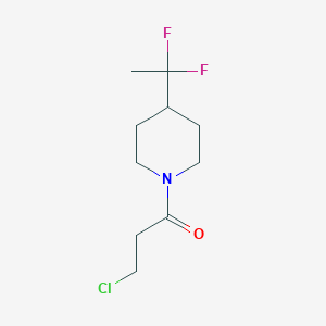 molecular formula C10H16ClF2NO B1479089 3-Chloro-1-(4-(1,1-difluoroethyl)piperidin-1-yl)propan-1-one CAS No. 2091712-28-4