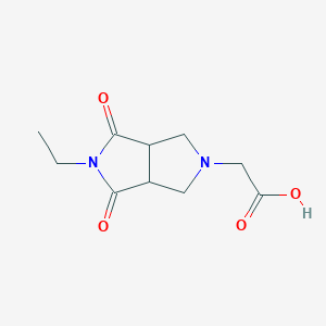 molecular formula C10H14N2O4 B1479090 2-(5-乙基-4,6-二氧六氢吡咯并[3,4-c]吡咯-2(1H)-基)乙酸 CAS No. 2097955-36-5