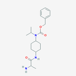 molecular formula C20H31N3O3 B14790931 benzyl N-[4-(2-aminopropanoylamino)cyclohexyl]-N-propan-2-ylcarbamate 