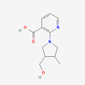 molecular formula C12H16N2O3 B1479094 2-(3-(Hydroxymethyl)-4-methylpyrrolidin-1-yl)nicotinic acid CAS No. 2097955-79-6