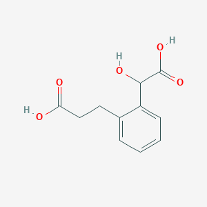 molecular formula C11H12O5 B14790945 (2-(Carboxy(hydroxy)methyl)phenyl)propanoic acid 