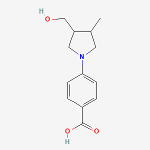 molecular formula C13H17NO3 B1479095 4-(3-(Hydroxymethyl)-4-methylpyrrolidin-1-yl)benzoic acid CAS No. 2098033-07-7