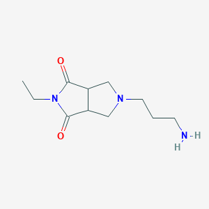 molecular formula C11H19N3O2 B1479099 5-(3-aminopropyl)-2-ethyltetrahydropyrrolo[3,4-c]pyrrole-1,3(2H,3aH)-dione CAS No. 2097997-90-3