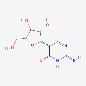 molecular formula C9H11N3O5 B14791025 5-[3,4-Dihydroxy-5-(hydroxymethyl)oxolan-2-ylidene]-2-iminopyrimidin-4-one 