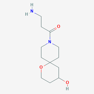 3-Amino-1-(4-hydroxy-1-oxa-9-azaspiro[5.5]undecan-9-yl)propan-1-one